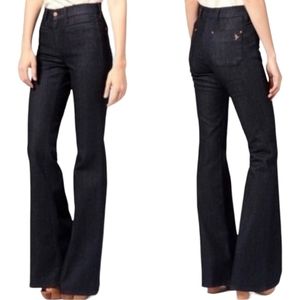Anthropologie MIH Marrakesh Hi Rise Flare Leg Jeans Indigo Size 27